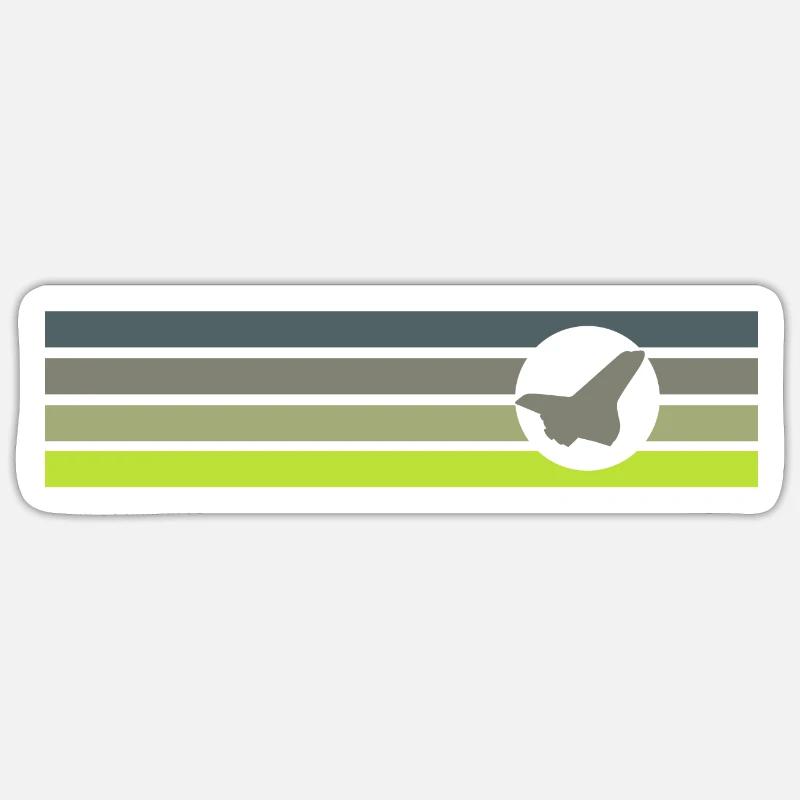 Génie aérospatial Vol aérospatial - Sticker taille S (10 x 10 cm) - blanc mat