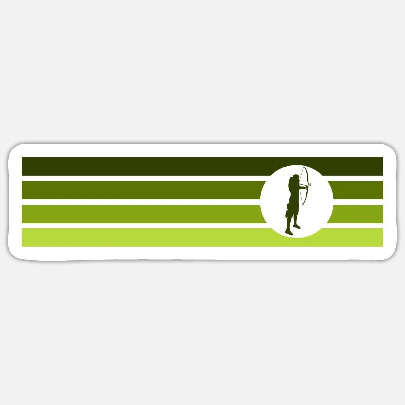 Bogen Armbrust Bogen - Sticker Größe S (10 x 10 cm) - Mattweiß