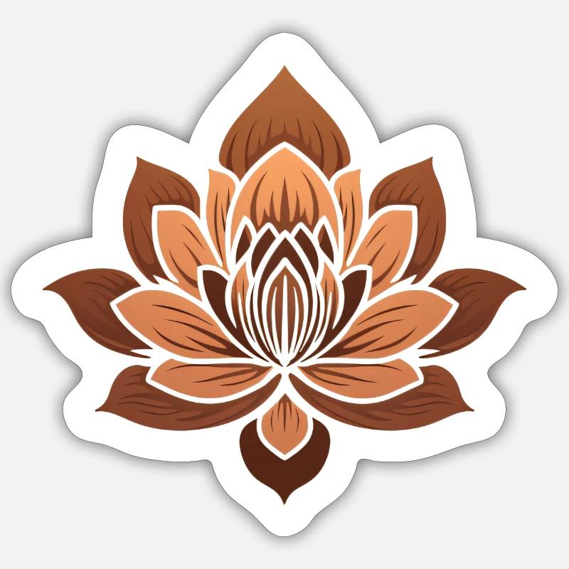 Lotus - Sticker taille S (10 x 10 cm) - blanc mat