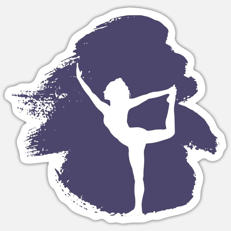 Pleine conscience Yin - Sticker taille S (10 x 10 cm) - blanc mat