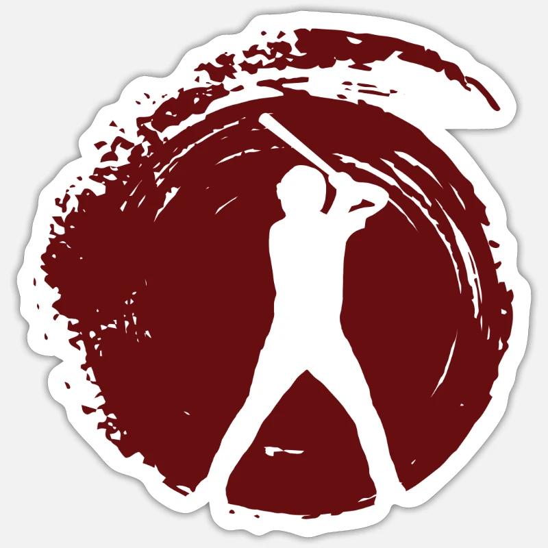 Baserunner Baseball Player - Sticker size S (10 x 10 cm) - white matte