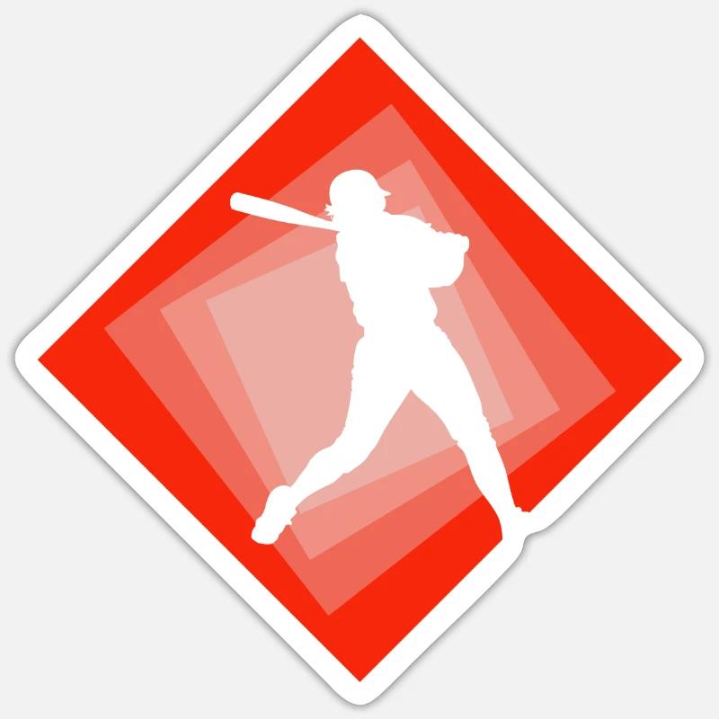 Softball Baseball Pitcher - Sticker size S (10 x 10 cm) - white matte