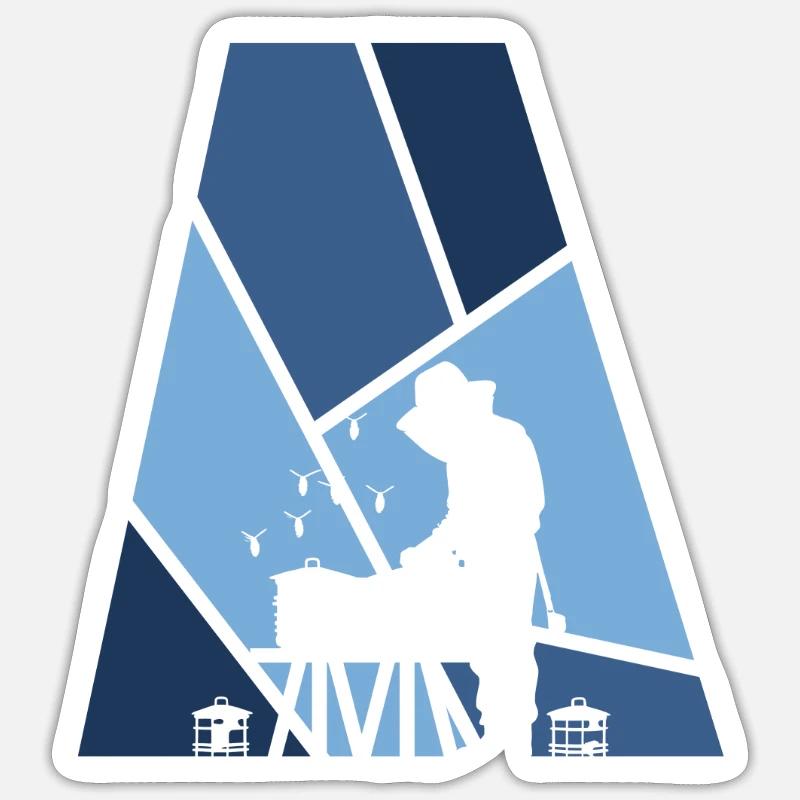 Imker Imker Nektar - Sticker Größe S (10 x 10 cm) - Mattweiß