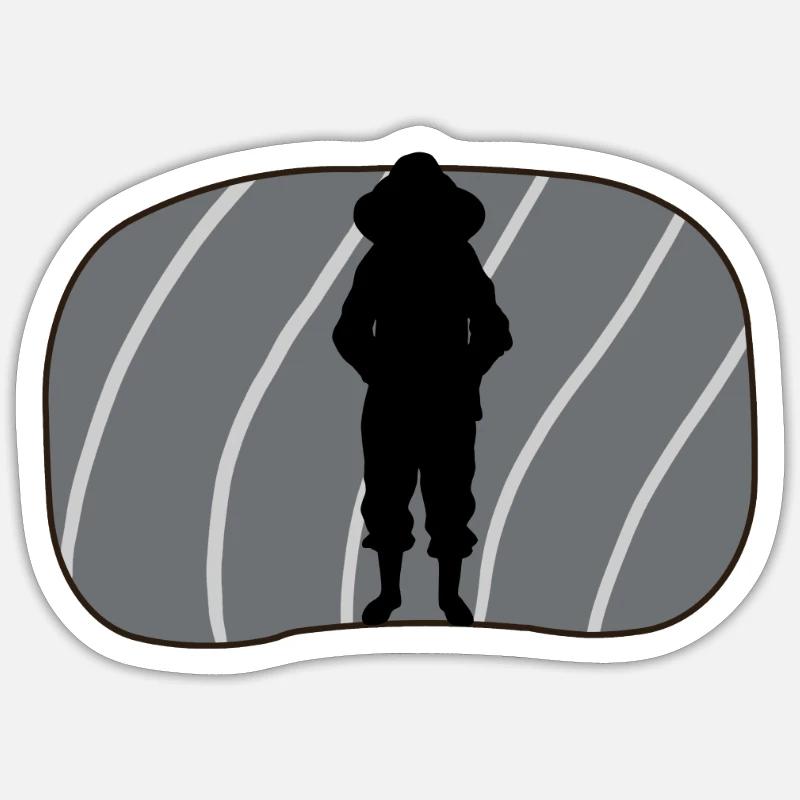 Bees Bee Beekeeping - Sticker size S (10 x 10 cm) - white matte