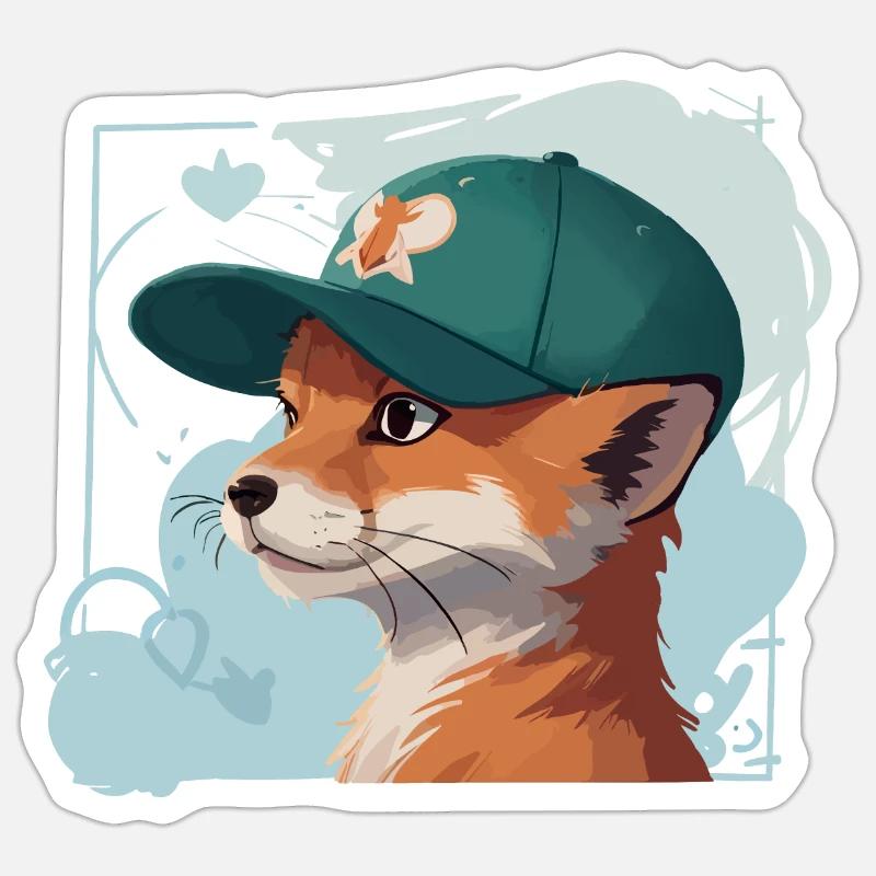 Cool Fox - Sticker size S (10 x 10 cm) - white matte