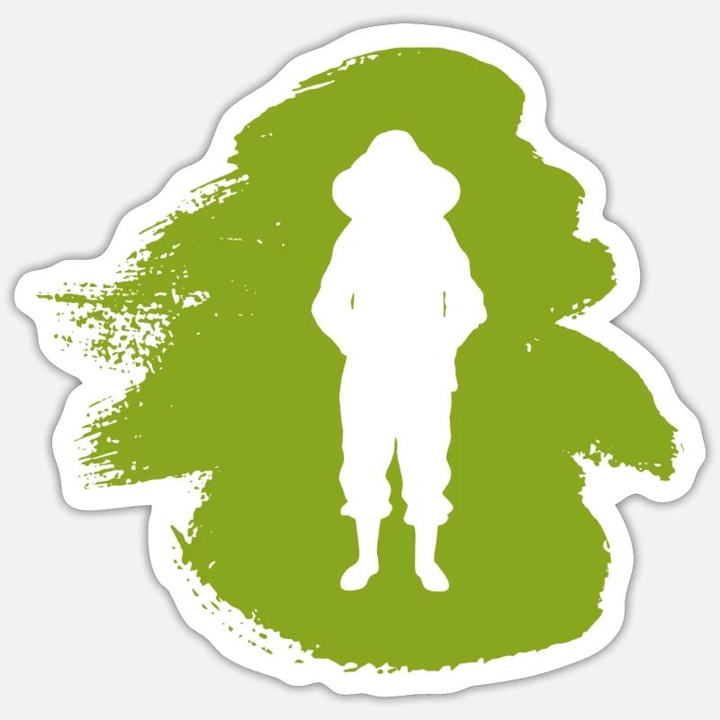 Nectar d’abeille apicole - Sticker taille S (10 x 10 cm) - blanc mat