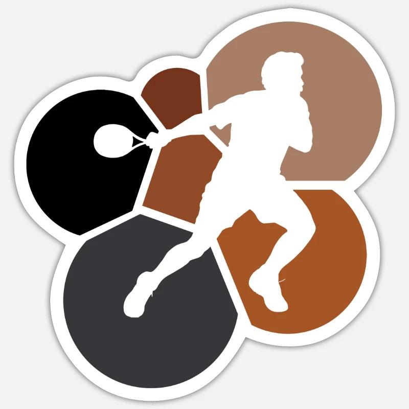 Squash Racket Squash Squash Player - Sticker size S (10 x 10 cm) - white matte