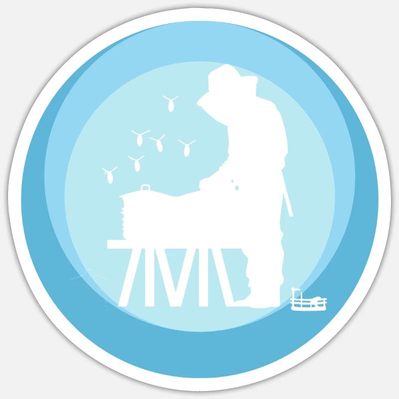 Bees Beekeeper Nectar Sticker size S (10 x 10 cm)