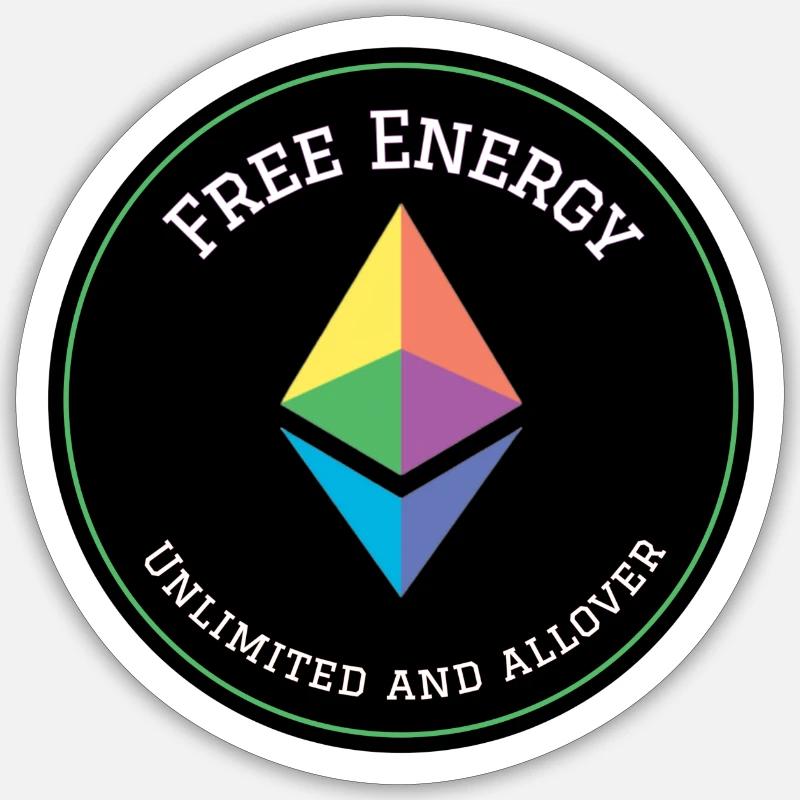 Äther Freie Energie Logo - Sticker Größe S (10 x 10 cm) - Mattweiß