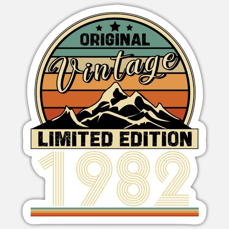 1982 - Sticker Größe S (10 x 10 cm) - Mattweiß