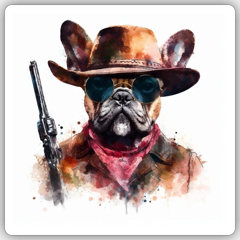 wild wild bully - Sticker Größe S (10 x 10 cm) - Mattweiß