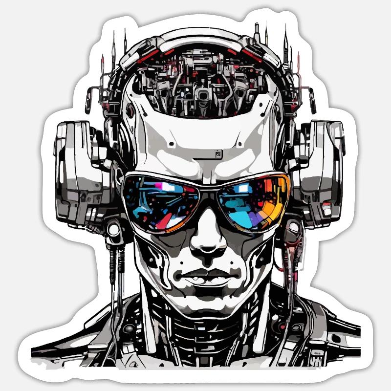 Android, Cyborg Deejay, TRANCE Sticker size S (10 x 10 cm)