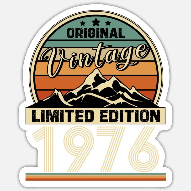 1976 - Sticker taille S (10 x 10 cm) - blanc mat