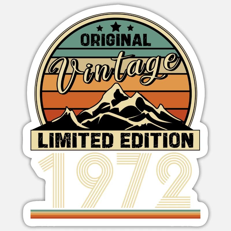 1972 - Sticker Größe S (10 x 10 cm) - Mattweiß