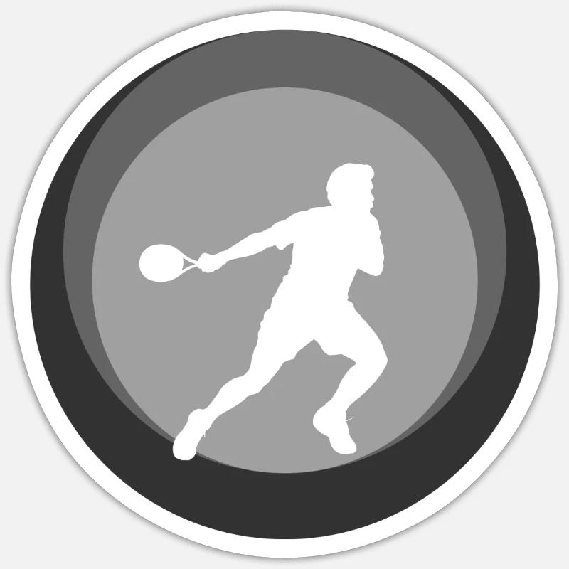 Rackets Squash Players Squash Rackets - Sticker size S (10 x 10 cm) - white matte
