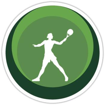 Tennis de plage Tennis de plage Tennis de plage - Sticker taille S (10 x 10 cm) - blanc mat - Devant