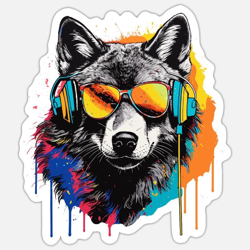 SonicShades Howler - Sticker taille S (10 x 10 cm) - blanc mat