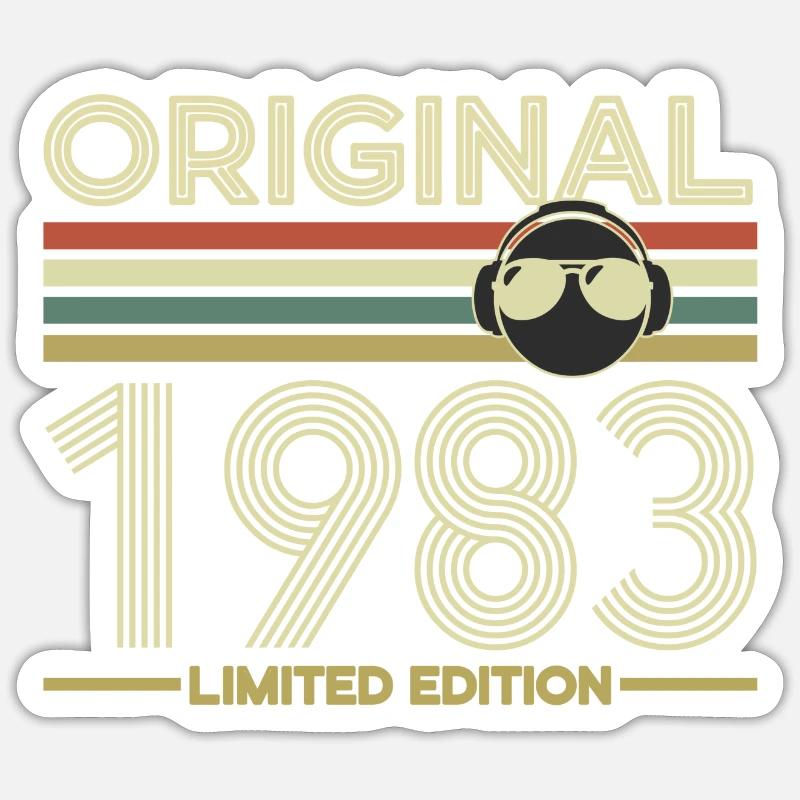 1983 - Sticker taille S (10 x 10 cm) - blanc mat