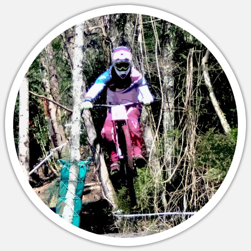 MTB MTB Downhill - Sticker size S (10 x 10 cm) - white matte