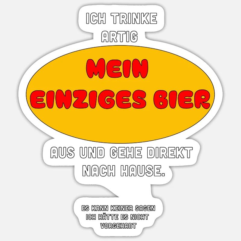 Bier - Sticker Größe S (10 x 10 cm) - Mattweiß