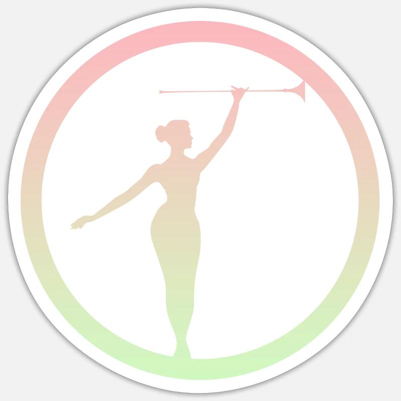 Danser Twirling Virevolter - Sticker taille S (10 x 10 cm) - blanc mat