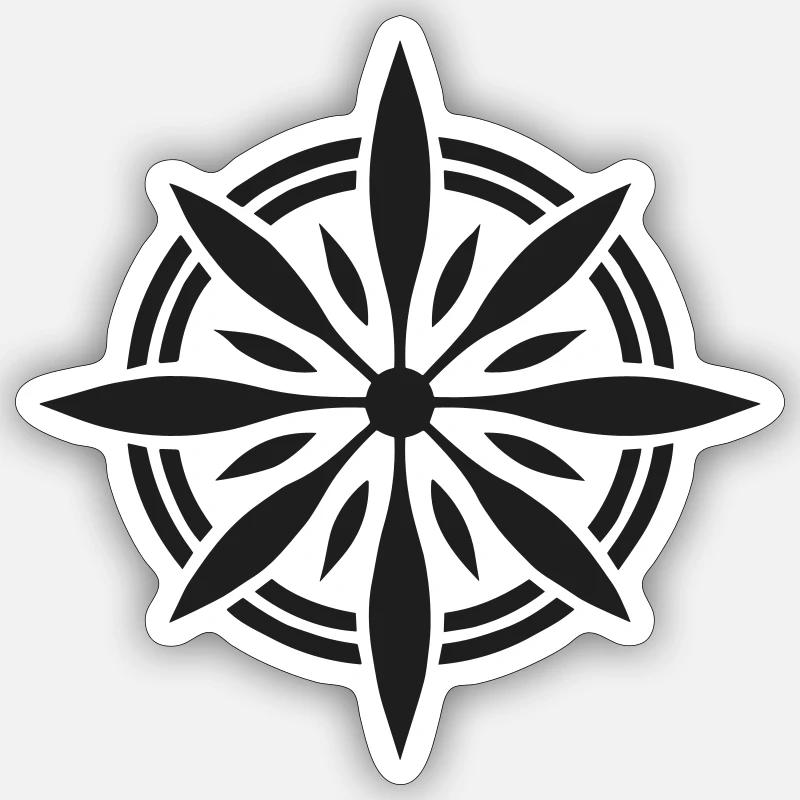 Precision Navigator: Compass Sticker size S (10 x 10 cm)