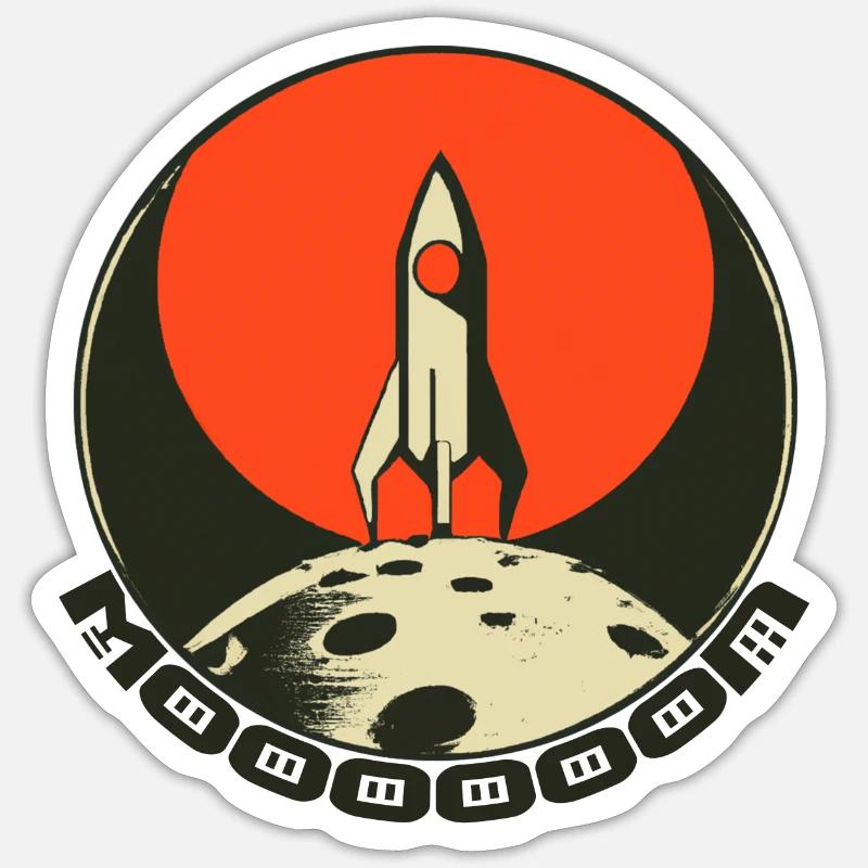 Moooooon - Sticker size S (10 x 10 cm) - white matte