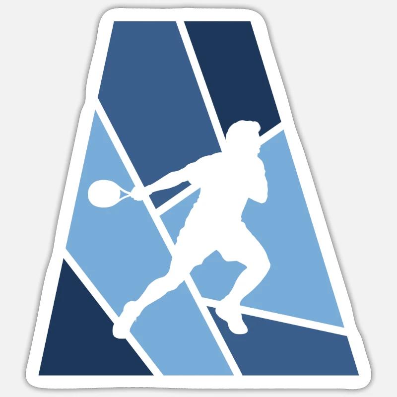 Squash Squash Schläger - Sticker Größe S (10 x 10 cm) - Mattweiß