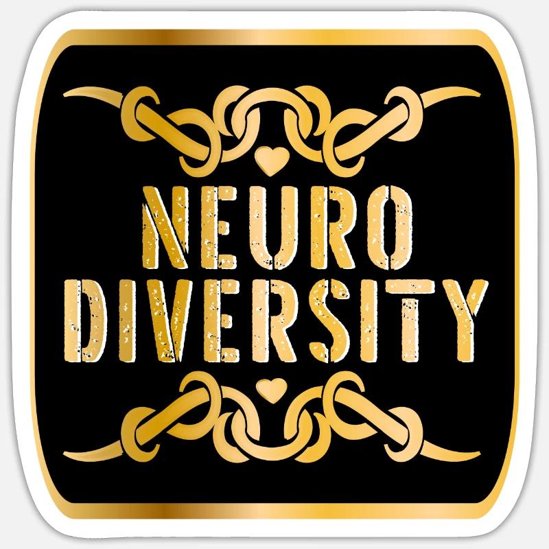 NEURODIVERSITY - Sticker size S (10 x 10 cm) - white matte