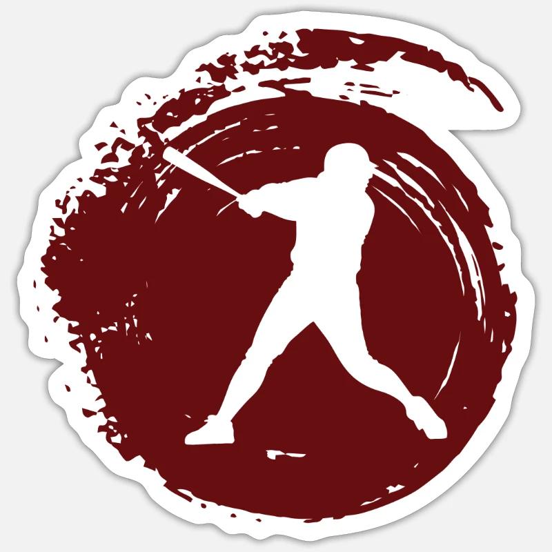 Baseball Baseball Batte de softball Sticker taille S (10 x 10 cm)