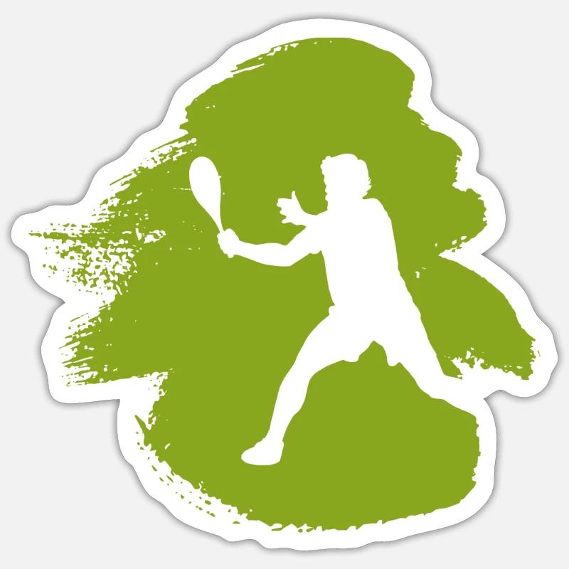 Squash Player Squash Racket Sticker size S (10 x 10 cm)