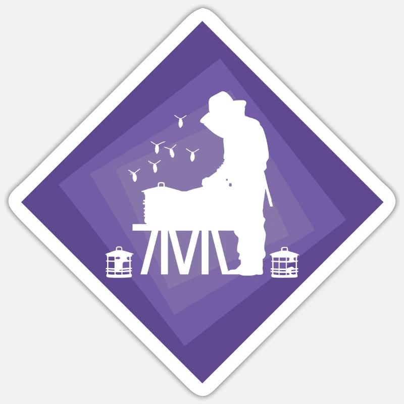Beekeeper Bee Bees - Sticker size S (10 x 10 cm) - white matte