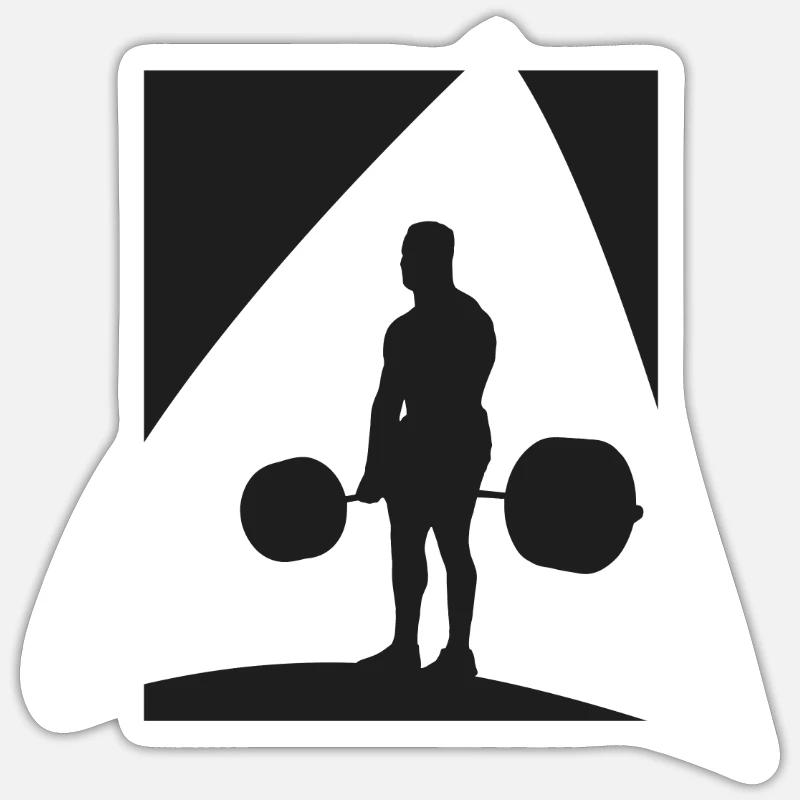 Musculation Bodybuilders - Sticker taille S (10 x 10 cm) - blanc mat