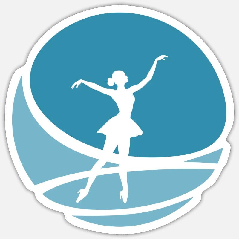 Opéra Ballet Opéra - Sticker taille S (10 x 10 cm) - blanc mat