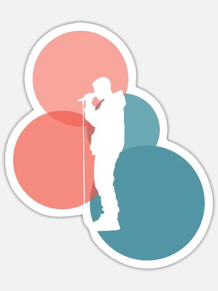 Beatboxer Beatbox Streetmind - Sticker Größe S (10 x 10 cm) - Mattweiß