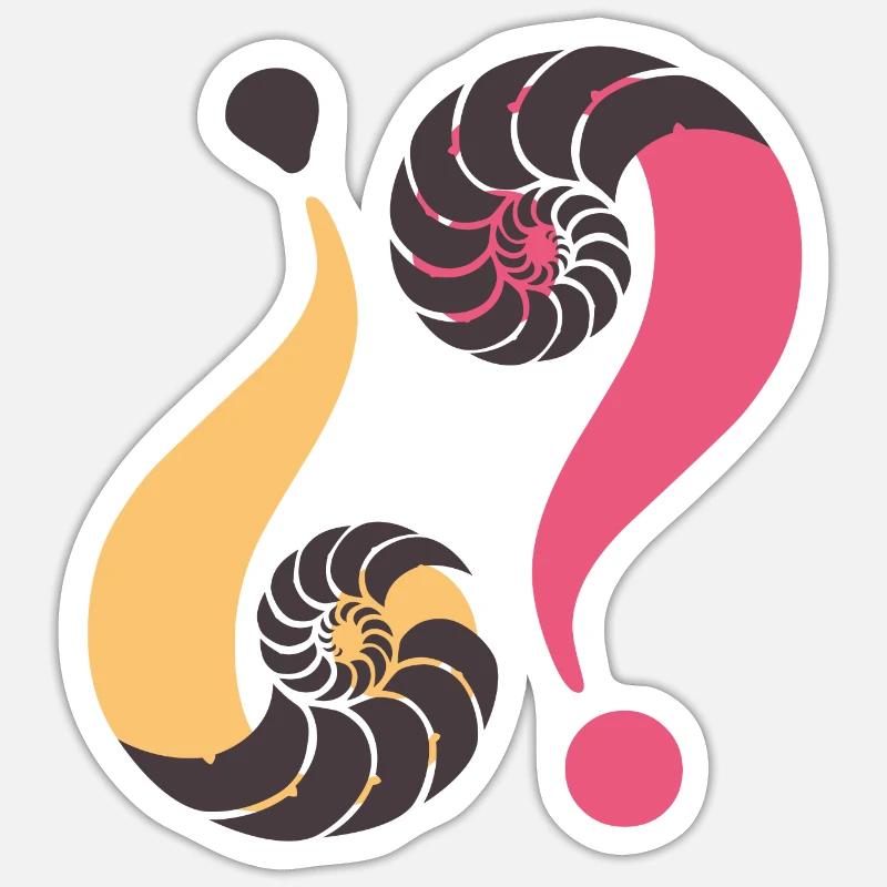 Infinite enigma. 05 P3 - Sticker size S (10 x 10 cm) - white matte