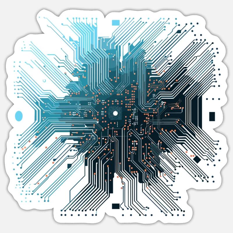 Échelle de processeur PC Sticker taille S (10 x 10 cm)