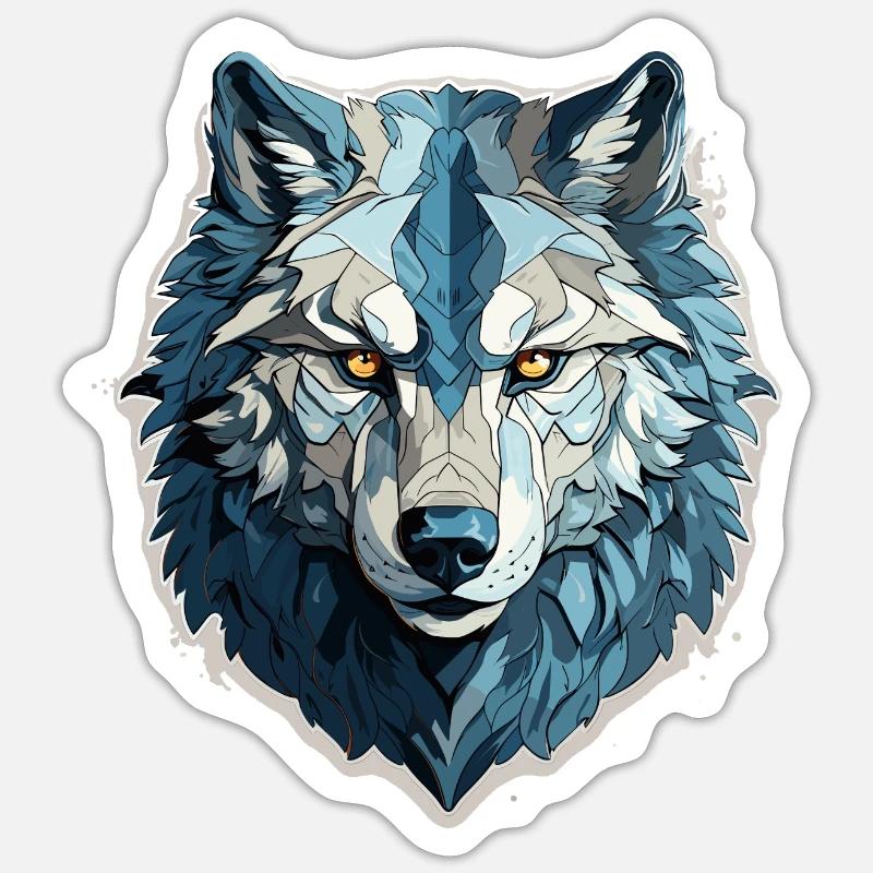 Wolf - Illustration - Sticker size S (10 x 10 cm) - white matte
