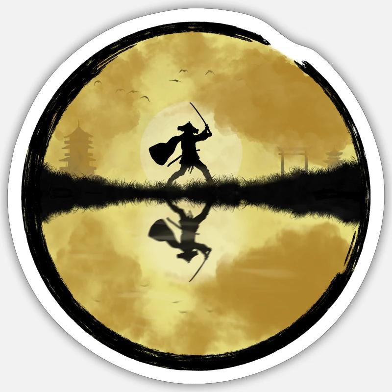 Samurai Sticker size S (10 x 10 cm)
