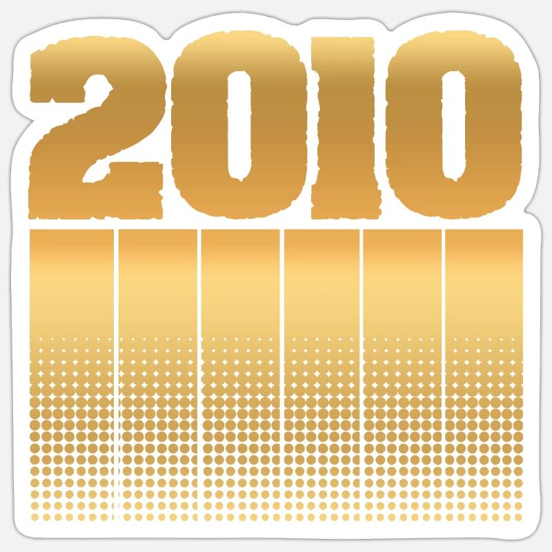 2010 - Sticker Größe S (10 x 10 cm) - Mattweiß