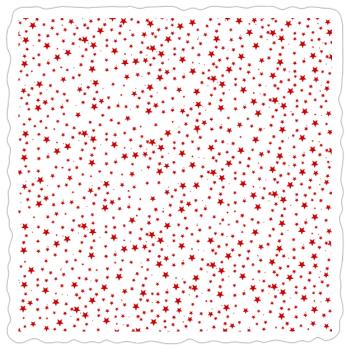 sternenmuster rottöne, weihnachts prints - Sticker Größe S (10 x 10 cm) - Mattweiß - Vorne