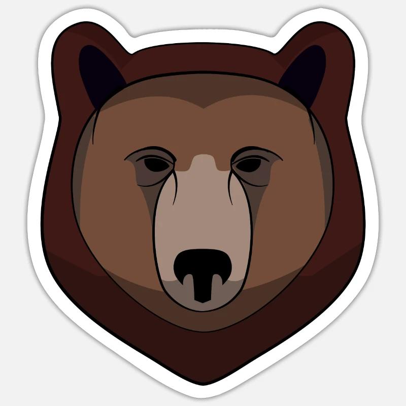 Bear - Bear Head - Logo Sticker size S (10 x 10 cm)