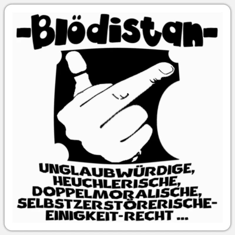hinterfragteuchII - Sticker Größe S (10 x 10 cm) - Mattweiß