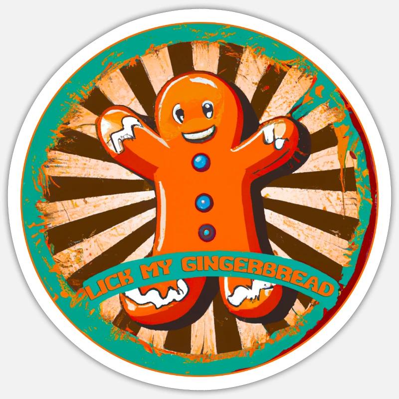 Lebkuchenmann Sticker Größe S (10 x 10 cm)