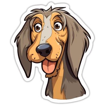 Schweizer Laufhund Dog Breed Cartoon Kawaii Illust - Sticker size S (10 x 10 cm) - white matte - Front