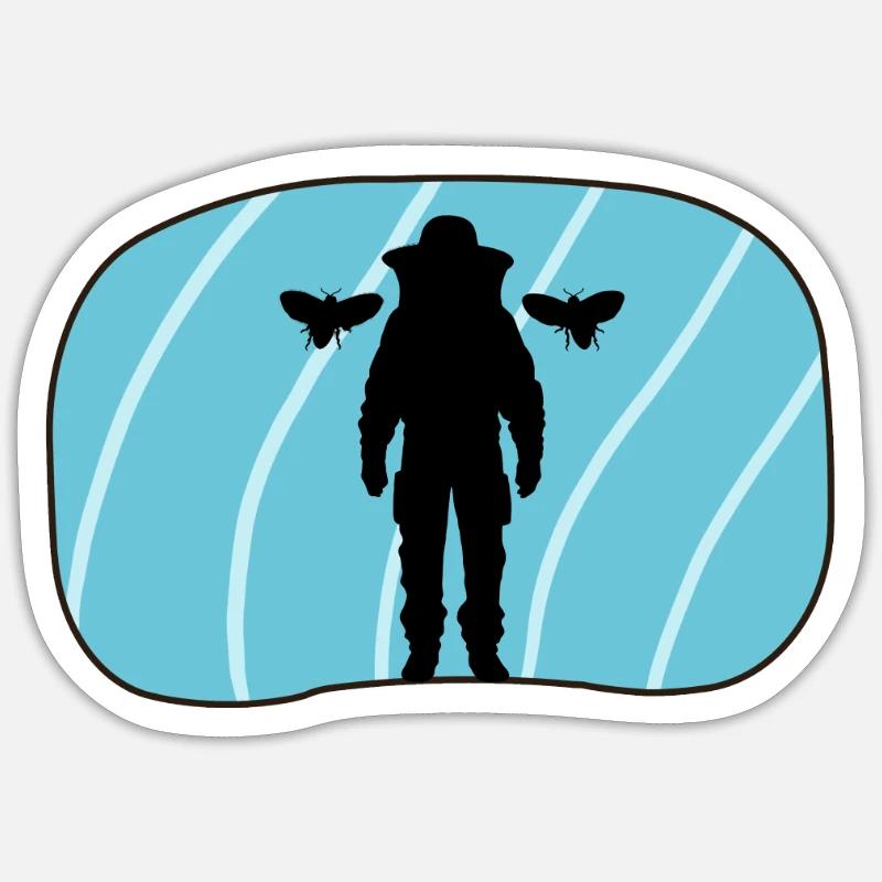 Bees Beekeeping Beekeeper - Sticker size S (10 x 10 cm) - white matte