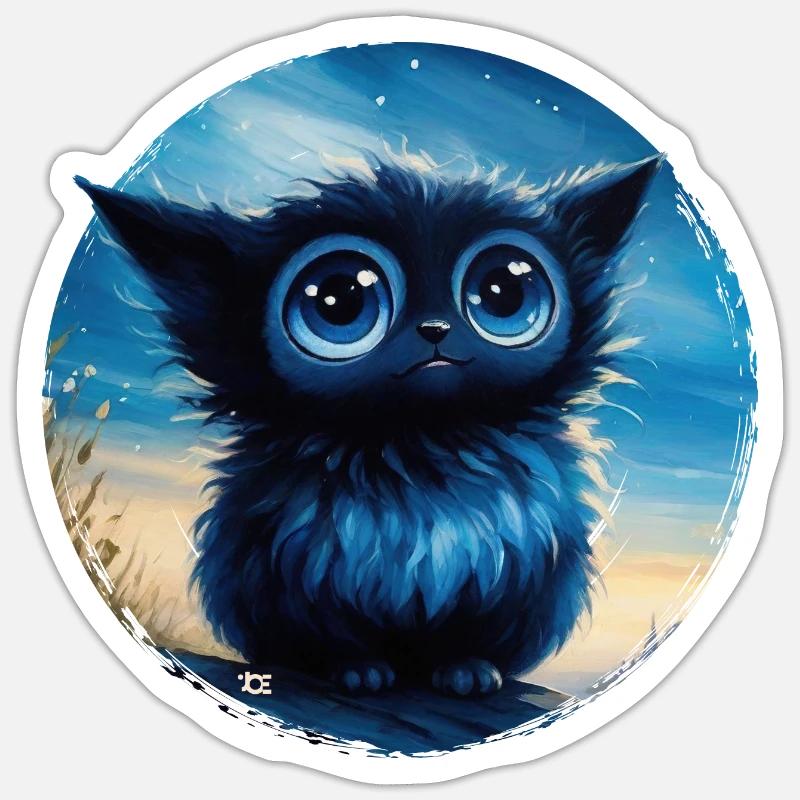 GROSSÄUGIGE EULE Sticker Größe S (10 x 10 cm)