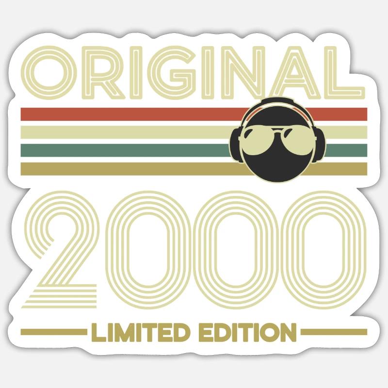 2000 - Sticker Größe S (10 x 10 cm) - Mattweiß