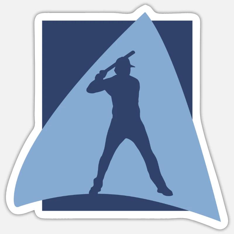 Baseball Baserunning - Sticker Größe S (10 x 10 cm) - Mattweiß