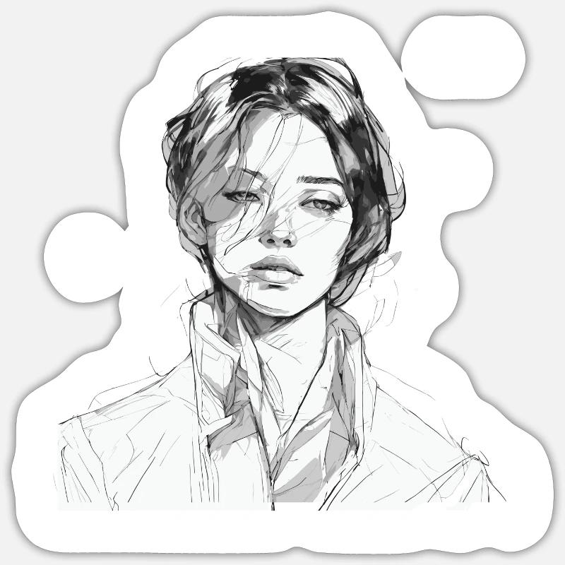 Chic Sketch Sticker size S (10 x 10 cm)
